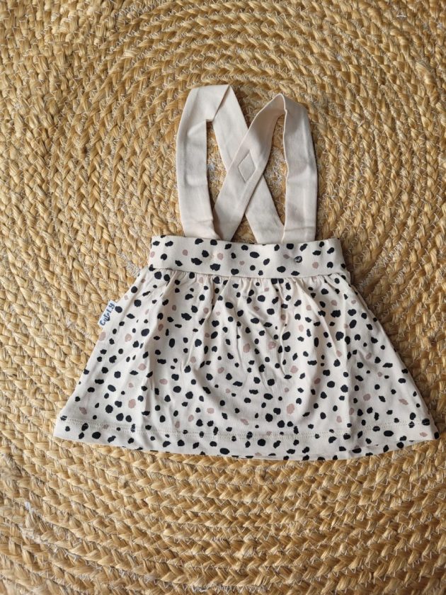 Removable suspender skirt | Dots | Beige - Afbeelding 4