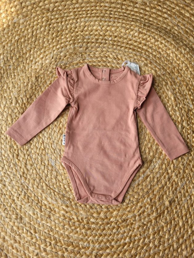 Ruffle romper | Rust pink - Afbeelding 2